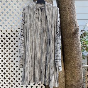 New Eileen Fisher Gray/Black Cardigan
